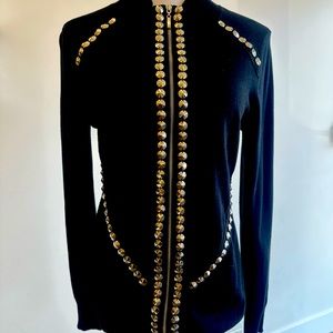 Boston Proper back, silver studded sweater.